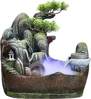 Tabletop Fountain Indoor Tabletop Water Fountain Rockery Stone Waterfall Waterscape Home Decor Table Centerpiece Relaxation Gifts with Water Pump and Spinning Ball Water Fountain (Size : Small)