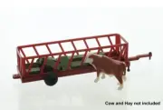 1:64 Portable Cattle Feeder Wagon 20 ft. Red 3D to Scale Diorama Display Farm