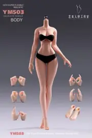 1/6 ZZ YM503H Yi Ji Seamless Copper Suntan Female Action Figure Anime Body Toy