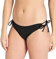 [tinshow] Period Swimwear Leakproof Bikini Bottoms, Swim Briefs Side Tie Low Waist Swimsuit Swim Bottom Adjustable Side Tie Design, Quick Drying Black Coverage Swimsuit Bottoms for Girls Teens Women