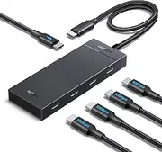 UGREEN 10Gbps USB C Hub with 100W PD, Powered Type C Splitter with 4 USB C 3.2 Gen 2 Ports, Multiport Adapter Extender Compatible with PC, Laptop, MacBook Air, iPad Pro, and iPhone 16, Plug and Play