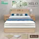 【IHouse】米洛 日系插座收納床頭+床底+獨立筒三件組 單大3.5尺