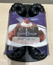 Nordic Ware Cast Aluminum 6 Cup Cake Muffin Bundt Baking Pan USA Made