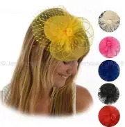 Spring Racing Cocktail Party Race Fascinator Feather Cocktail Mini Top Hat Clip