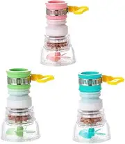 3Pcs 360 Rotating Faucet Portable Filter Nozzle Regulator Water Filter Splash Proof