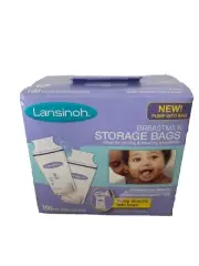 Lansinoh Breastmilk Storage Bags With Convenient Pour Spout Double Zipper Seal