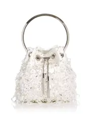 Jimmy Choo Bon Bon Crystal Embellished Bucket Bag