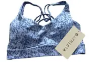 NWT $54 XXS Athleta D-DD Solace Printed Sports Bra Lavender Periwinkle