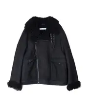 Zipper leather jacket EU46 Black