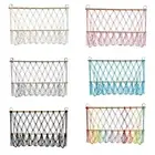Wall Hanging Storage Net Boho Macrame Toy Hammock Cotton Rope Toy Holder for