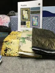 MANDALAY BY KATHY HALL QUILT KIT FOR ANDOVER FABRICS BLACK VERSION