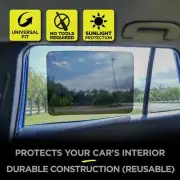 2 New Auto Drive Black PVC Static Cling Sun Shade Product 12"X16" Free Ship