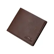 Men Casual Faux Leather Wallet Short Leisure Wallet Card Holder DARKCOFFEE COLOR
