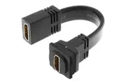 Black 4K @60hz Flexible HDMI to HDMI Insert Suits Clipsal Wall Plates