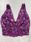 Cosabella Paradiso Curvy bralette purple wireless lace Swiss Beet Sz S 32-34 DD