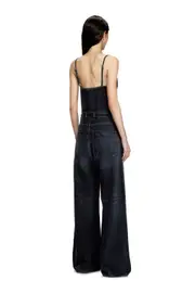 [Diesel] Diesel - Strappy jumpsuit in batavia-weave denim - Jumpsuits - Woman - Black XXS Black