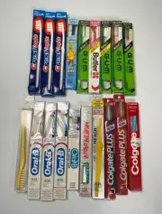19 Vintage Toothbrushes Colgate Oral-B Mixed Lot 80’s & 90’s NOS Adult & Kids
