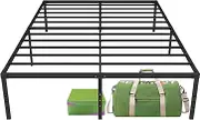 Queen Bed Frame 18 inch High Metal Platform Bed Frame Queen Size Sturdy Steel Slat Support Foundation No Box Spring Needed, Under Bed Storage, Easy Assembly