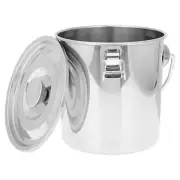 Stainless Steel Bar Bucket Dog Water Pail Stainless Steel Bucket with Lid Bev...