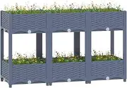 Raised Garden Bed, Elevated Planter Box Plant Container 120x40x71 cm Polypropylene