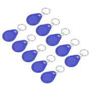 12Pcs RFID Key Fobs 13.56MHz Read Only Proximity IC Card Smart Token Tag Blue