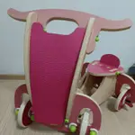 美國 BUILDEX 純木質騎乘車（粉紅色摩托車）