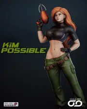 Kim Possible Statue 3D Print Unpainted/Unassembled