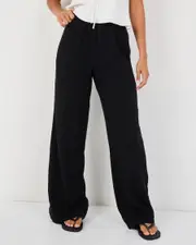 [Mooloola] Mooloola Women's Cali Beach Pants in Black Size 2 2 Black