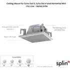 Splin Ceiling Embedded Mount Stand For Smart Speaker Alexa Echo Dot 4th/5th Gen