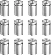 Stainless Steel Standoff Screws, 12 PCS Silver Wall Mount Advertising Screws for Hanging Acrylic Picture Frame, Advertising Screws Kit (19 x 25mm/0.74 x 0.98in)