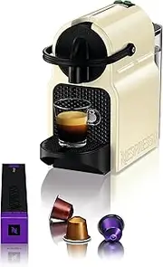 Nespresso De'Longhi EN 80.CW Inissia Capsule Machine, High Pressure Pump and Energy Saving Function, Automatic Power Off 9 Minutes, Cup Capacity for Espresso and Lungo, 0.7 L Water Tank, Vanilla Cream