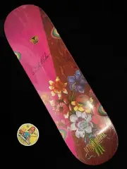RARE SIGNED Leticia Bufoni Skateboard Deck Monarch Project Autograph Flower 8.25