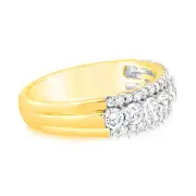 Luminesce Lab Grown 1 Carat Diamond Ring in 9ct Yellow Gold, Q