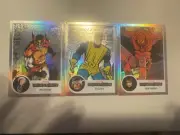 3-Card Lot- 2022 UD Marvel Beginnings V2 S1 FXX Wolverine/Cyclops/Peni Parker SP