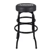 Work Shop Seat Garage Chair Stool Swivel Padded Portable Durable Black Steel