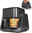 Electric Air Fryer with Top Frying Grill, 7-in-1 Air Fryer, Multi- 4L Kitchen