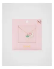 [Seed Heritage] Bunny Initial Necklace M in Multi
