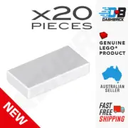 20 x Genuine LEGO® - Tile 1 x 2, White - Part 3069b - BRAND NEW PARTS