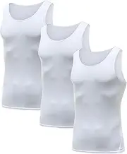 [HIBETY] Men's 3/4/5 Pack Sleeveless Compression Tank Top, Base Layer Cool Dry Compression Shirts Muscle Gym Tank Tops
