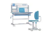 Kids Study Desk Chair Set Ergonomic School Student Table Height Adjustable Seat with Tilt Desktop Storage Shelf Drawer for Writing Drawing Learning