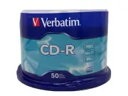 Verbatim CD-R 50 Pack Blank Recordable CD 700 MB 80 Min 52x Disc Data Music NEW!