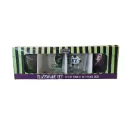 BEETLEJUICE Glassware Set of 4 Shot Glasses 1.5 oz Different Scene on Each