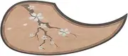 UPKOCH Guitar Pickguard Sticker Acoustic Guitar Pickguard Wood Grain Decal Teardrop Shape Anti-scratching Plate