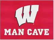 FANMATS 14709 University of Wisconsin Nylon Universal Man Cave All-Star Mat