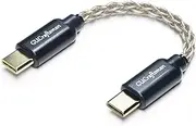 GUCraftsman USB C Type C to Type C Headphone Amplifier Cable 6N Single Crystal Silver for FiiO BTR5 Q1 Q3 Q3s Qudelix 5K xDuoo Link2 XD-05PLUS E1DA 9038G3 9038S 9038D Lotoo PAW S2¡­