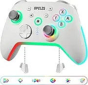 opclzs Nintendo Switch Controller,Wireless Switch Controller with Headphone Jack for Nintendo Switch/Lite/OLED/iOS/PC/Android,Switch Pro Controller Wireless with RGB Lighting/Hall Triggers, One