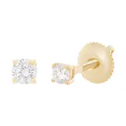 Bevilles 9kt Yellow Gold 3mm Stud Earring with Cubic Zirconia