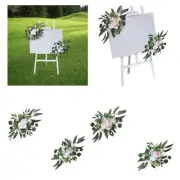 2Pcs Wedding Arch Flowers Decorative Swags Rustic Backdrop Decor Wedding Welcome