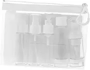 EXQUIMEUBLE Travel Size Toiletry Bottles 4pc Travel Containers Spray Foam Bottles Leakproof Dispenser Box for Safe Carry