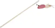 Kungfu Mall Cat Toys with Bell Pet Kitten Toy Teaser Notice Stick Mouse Ball Feather Play Mice Model Tease Kitty Interactive Wooden Wand Pole with Funny Sticks Pet